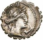 C. Marius C.f. Capito. Silver Denarius (3.6 g), 81 BC. Rome.. EF