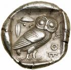 Attica, Athens. Silver Tetradrachm (17.1 g), ca. 454-404 BC.. EF - 2