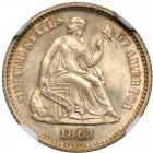 1863 Liberty Seated Half Dime. NGC MS67