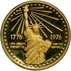 1976. American Revolution Bicentennial gold medal. Choice Proof