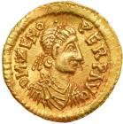 Visigoths. Pseudo-Imperial Series. Gold Tremissis(), in Spain, 507-ca. 580. In the name of the Roman emperor Zeno.. EF