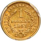 1851-D $1 Gold Liberty. PCGS AU58 - 2