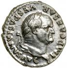 Vespasian. Silver Denarius (3.4 g), AD 69-79. Rome, AD 74.. EF