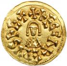 Visigoths. Reccared I. Gold Tremissis (1.5 g), 586-601. Eliberri (near modern Granada).. EF