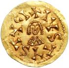 Visigoths. Suinthila. Gold Tremissis (1.4 g), 621-631. Tucci (modern day Martos in southern Spain).. EF - 2