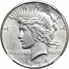 1934-S Peace Dollar. NGC AU58