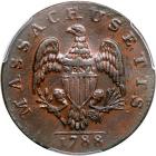 1788 Massachusetts Cent. Period after "Massachusetts" - 2