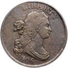 1806 Draped Bust Half Cent. Small 6, stems. PCGS VF20