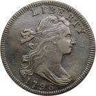 1798 S-155 R3 Style I Hair, Small 8, Reverse of 1796 F12