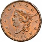 1816 Coronet Head Cent. PCGS MS65