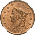 1818 Coronet Head Cent. NGC MS65