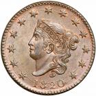 1820 Coronet Head Cent. PCGS MS65