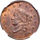 1823 Restrike NGC graded MS66 Red & Brown, CAC Approved. NGC MS66