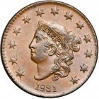 1831 Coronet Head Cent. PCGS MS62