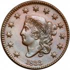 1833 Coronet Head Cent. PCGS MS63