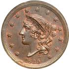 1839 Coronet Head Cent. Silly head. NGC MS66