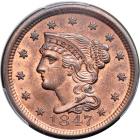 1847 N-38 R1 PCGS graded MS64 Red & Brown, CAC Approved. PCGS MS64