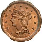 1854 Coronet Head Cent. NGC MS66