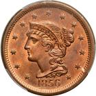 1856 N-14 R1 Italic 5 PCGS graded MS65 Red & Brown, CAC Approved. PCGS MS65