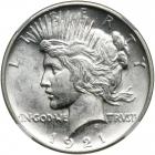 1921 Peace Dollar. NGC MS64