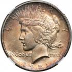 1921 Peace Dollar. NGC MS63