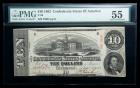 $10.00 April 6, 1863 Confederate Note. Fr-59; T-59