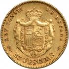 Spain. 25 Pesetas, 1881-MS M. VF-EF - 2