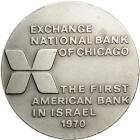 Israel. Exchange National Bank of Chicago, Official Silver Medal, 1972. UNC