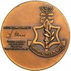 1973 Israel, Rare Bronze Presentation Medal of David Elazar, Chief of Staff - 2