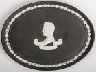 [Edward VIII] Fine Wedgewood Basalt Porcelain Memorial Oval Plaque