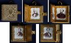 [Lincoln and Generals] Patriotic Locket With Four Gem-sized Photos