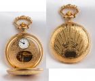 Rare 10K Gold Plated Reuge Musical Hunting Case Pocket Watch