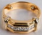 Gent's Diamond, 18K Yellow Gold Ring