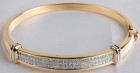 Diamond, 14K Yellow Gold Bangle Bracelet