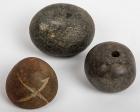 Three Rappahannock River Mound Hammer Stones - Startzman Collection