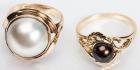 Collection of Pearl, 14K Yellow Gold Lady's Rings