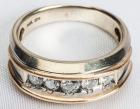 Gent's Diamond, 14K Yellow Gold Band Ring