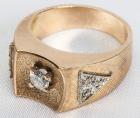 Gent's Diamond, 14K Yellow Gold Ring