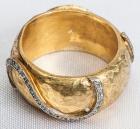 Lady's Diamond, 18K Yellow Gold Band Ring