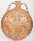 Roman "Pilgrim Flask" Depicting Gladiators in Combat, c. 2nd-3rd Century