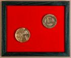 Israel, Two 60mm Bronze Anti-Defamation League Medals Framed as Wall Plaque