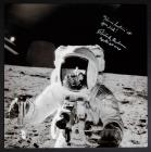 1969 Apollo 12 Richard Gordon Signed Aluminum Photo Print Plate