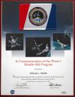 1998 STS-91 Flown MIR Phase 1 Program Flag Presentation Display