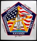 STS-104 Crew Signed Logo Board