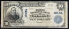 1902, $10 National Bank Note. Plain Back. The First NB, Tustin, CA. Ch. #10134. PCGS Fine 15 Apparent