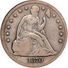 1870-CC Liberty Seated Dollar. PCGS VG8