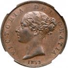 Great Britain. Halfpenny, 1853/2. NGC AU58