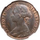 Great Britain. Halfpenny, 1875. NGC MS63