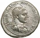 Syria, Cyrrhestica. Beroea. Diadumenian. BI Tetradrachm (11.3 g), as Caesar, AD 217-218.. VF