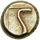 Lesbos, Mytilene. Electrum Hekte (2.5 g), ca. 377-326 BC.. VF - 2